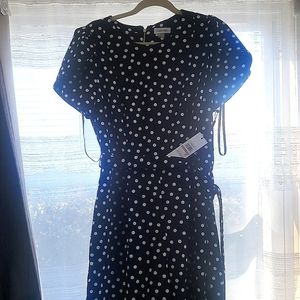 Beautiful black and white poka dots dress jump suit
